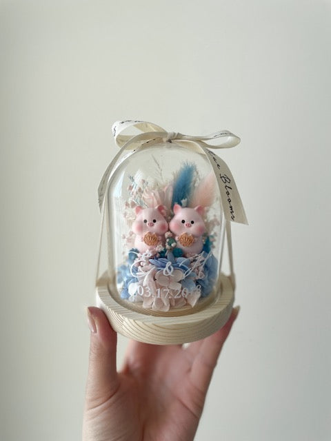 Flower Glass Dome - Zodiac