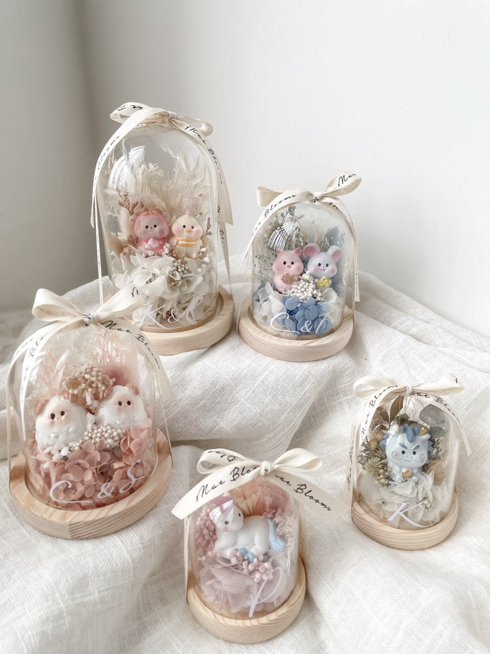 Flower Glass Dome - Zodiac