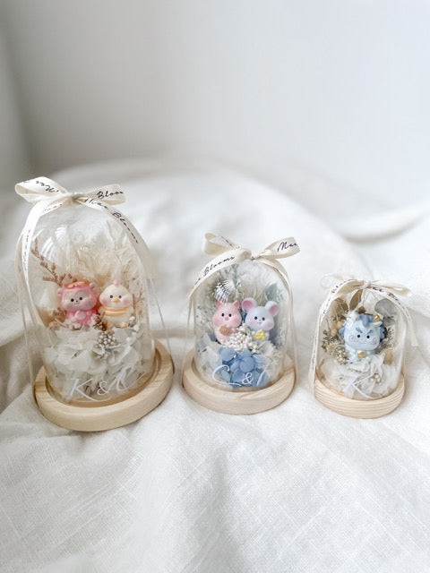 Flower Glass Dome - Zodiac