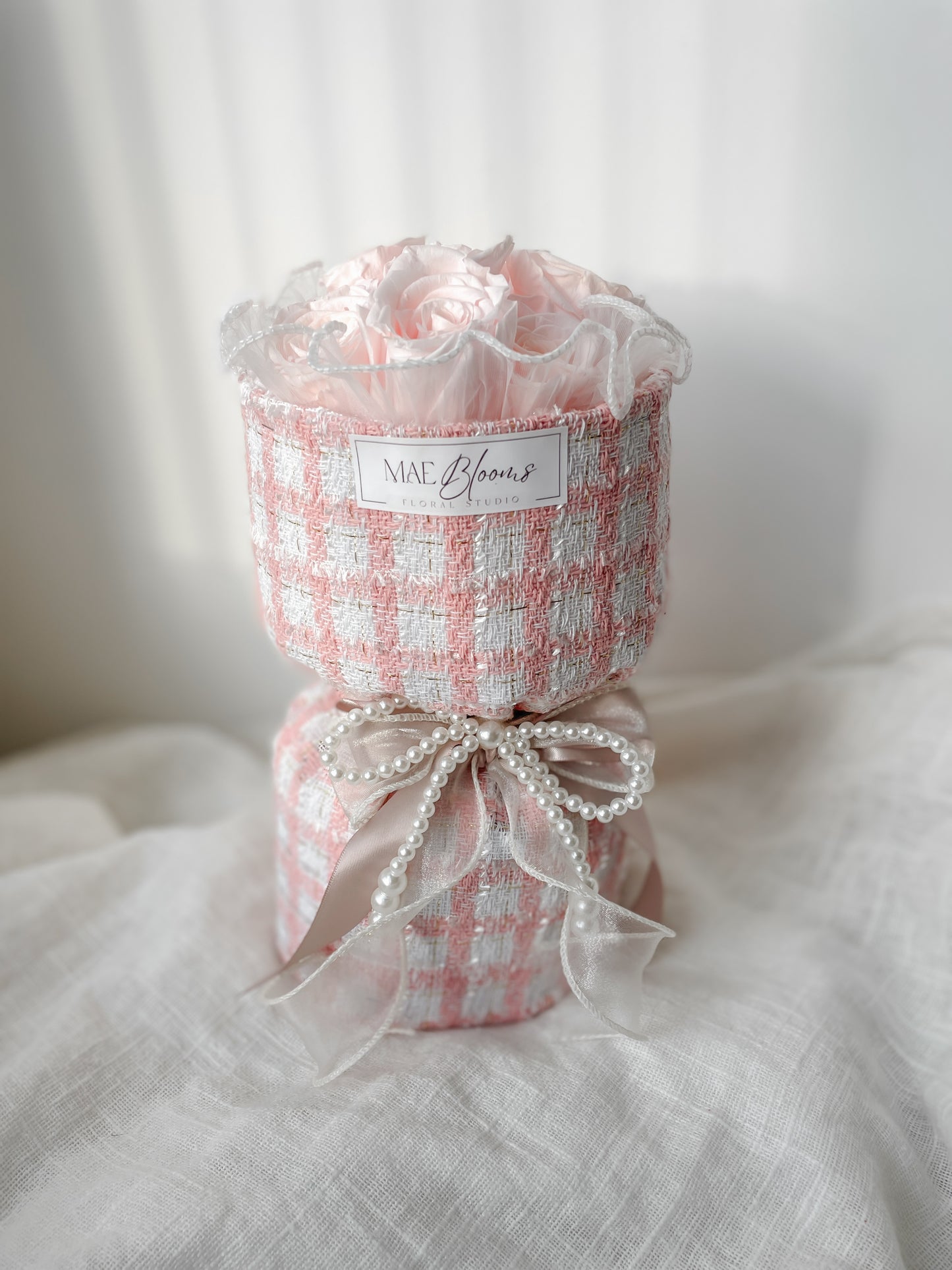 Mini Tweed Preserved Rose Bouquet
