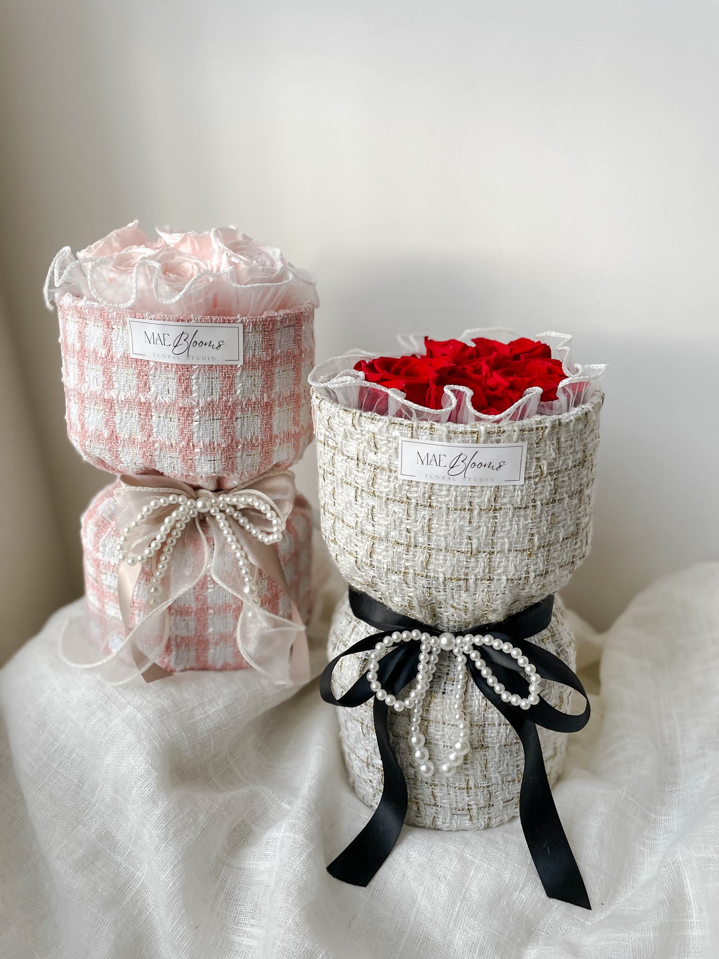 Mini Tweed Preserved Rose Bouquet