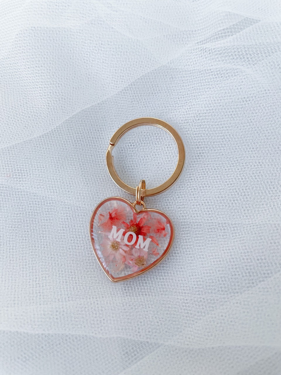 Heart Pendant Floral Tag