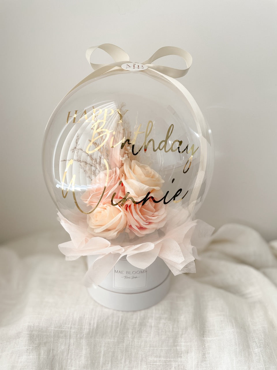 Dried + Silk Balloon Arrangement