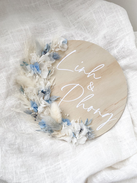 Floral Name Plaque
