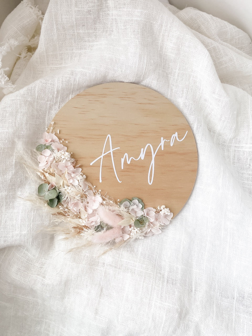 Floral Name Plaque