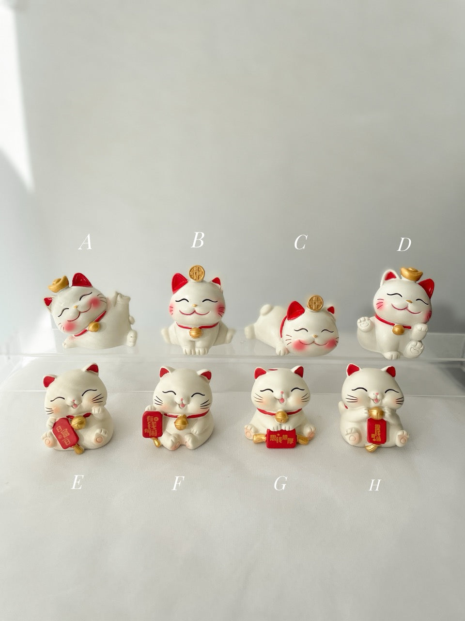 Lucky Cat Flower Glass Dome