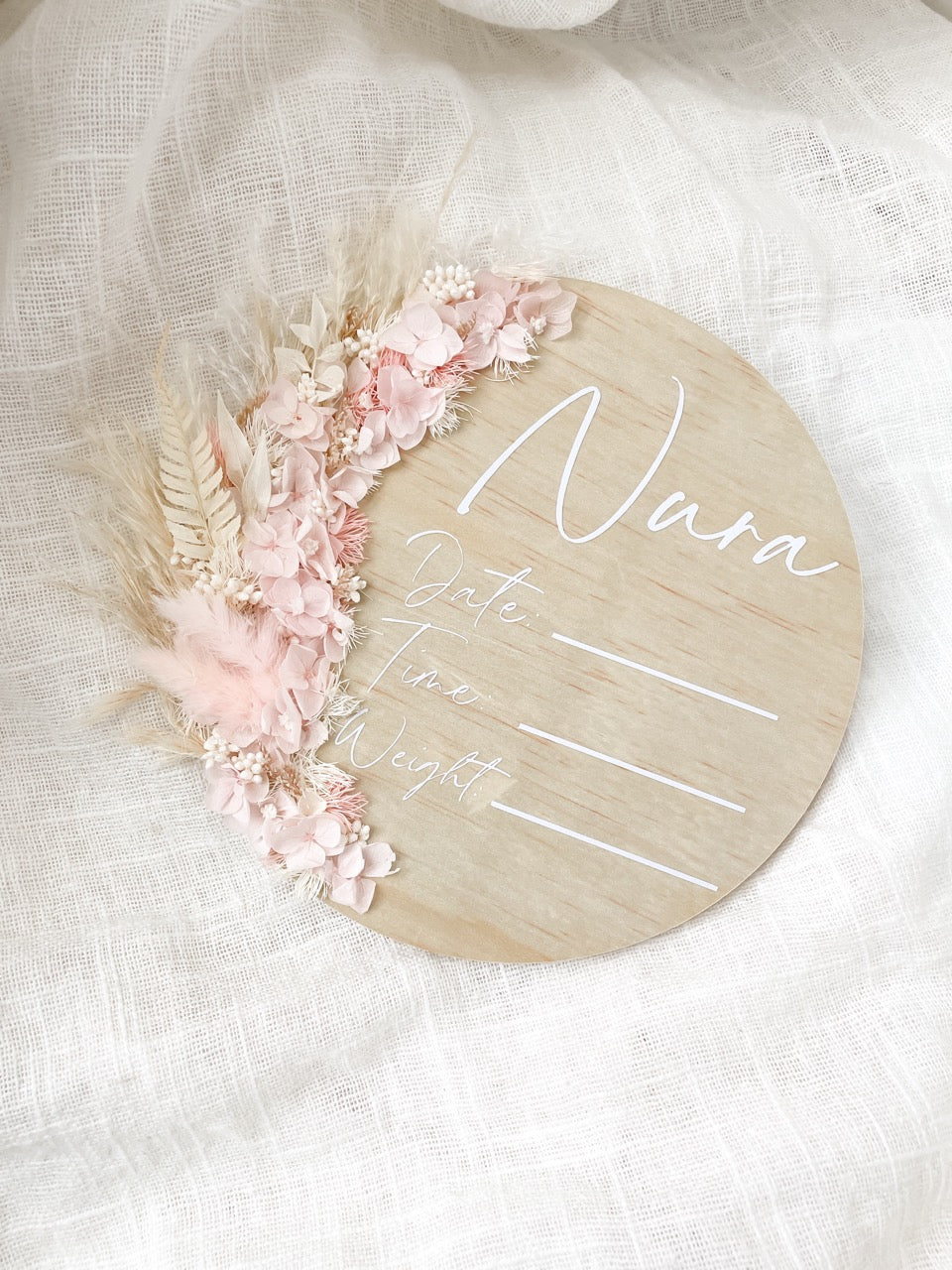 Floral Name Plaque